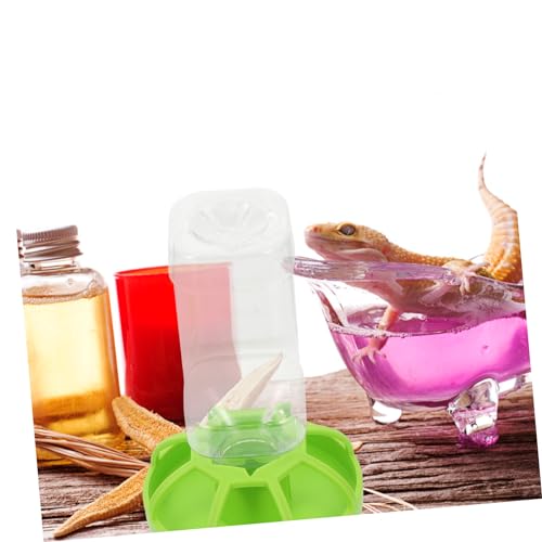 Toddmomy 2 Sets Reptile Water Feeders Durable Pet Food Holder for Lizards Tortoises and Geckos Water Dish for Daily Use and Easy Feeding Terrariums Green
