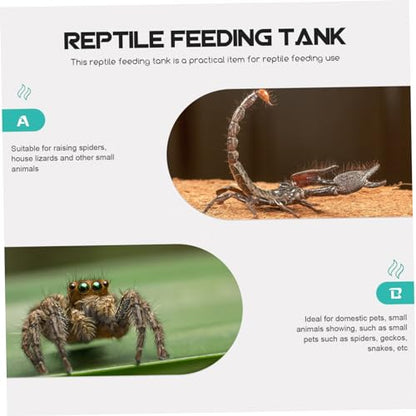Sosoport Acrylic Reptile Viewing Box Breeding Container for Turtles Spiders Snakes Crabs