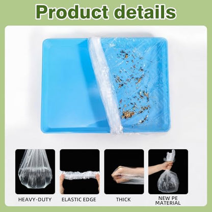 100 Pcs Disposable Bird Cage Liners Clear Plastic Parakeet Liner Bags, Universal Birdcage Liner Bags for Parakeets Parrots Finches Canaries Cockatiels, Bird Cage Accessories (26 x 18 Inches) - size: 1 Count (Pack of 100)