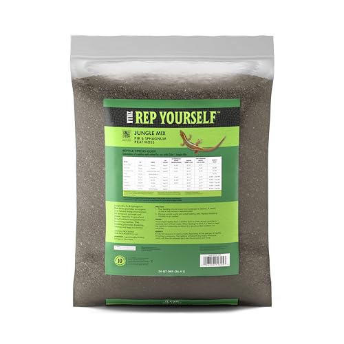 Zilla Pet Reptile Terrarium Substrate Bedding, Jungle Mix, for Frogs, Rainforest Geckos, Toads and Snakes, 24 Quart - size: 24 Quarts (Pack of 1)