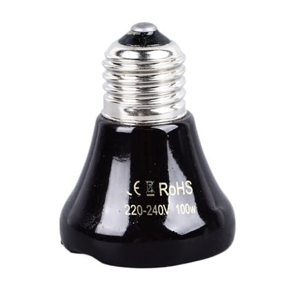Ceramic Heat Emitter, Reptile Heat Bulbs, No Light Emitting Heat Bulbs, for Amphibian Terrarium, Bearded Dragon Lizard Snake Turtle, Brooder Coop Incubating Chicken (100w) - size: 100w