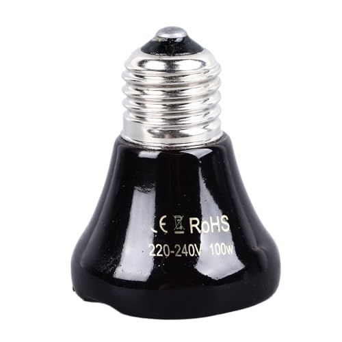 Ceramic Heat Emitter, Heat Lamp Bulbs Ceramic Heat Emitter Reptile Heat Bulb No Light Emitting Heat Bulbs for Chicken Cats Parrots (100w) - size: 100w