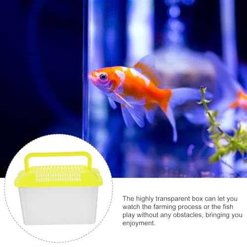Ipetboom Plastic Turtle Fish Tank Turtle Tank with Lid Reptisoil Holy Hound Plastic Terrarium Lizard Tank Acrylic Reptile Cage Tortoise Habitat Portable Fish Bowl Mini Tadpole Crawl - size: 15x11cm