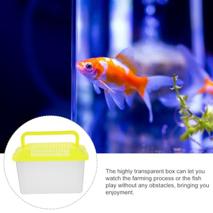 Ipetboom Plastic Turtle Fish Tank Turtle Tank with Lid Reptisoil Holy Hound Plastic Terrarium Lizard Tank Acrylic Reptile Cage Tortoise Habitat Portable Fish Bowl Mini Tadpole Crawl - size: 15x11cm