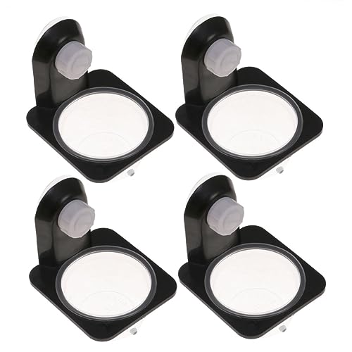 BESPORTBLE 4pcs Reptile Feeding Bowls Water and Food Dish for Lizards Geckos Turtles and Frogs Space-Saving Design Stable Wall Mount Black - size: Size 2