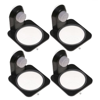 BESPORTBLE 4pcs Reptile Feeding Bowls Water and Food Dish for Lizards Geckos Turtles and Frogs Space-Saving Design Stable Wall Mount Black - size: Size 2