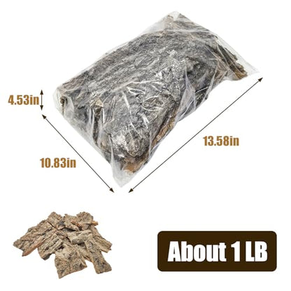 VCEPJH Reptile Bark Bedding Cork Bark for Reptiles Flat Cork Wood and Loose Coconut Fiber Substrate Coco Coir Reptile Bedding Tarantula Substrate Soil Habitat for Snake Bearded Dragon Spiders Hermit C
