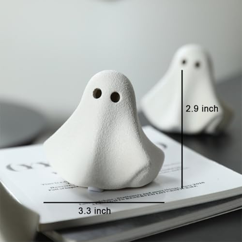 OwMell Ghost Decor Gothic Fish Tank Decor,‌Halloween Aquarium Décor, Small Fish Tank Decoration, Micro Landscape Decor