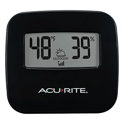 AcuRite Wireless Indoor/Outdoor Thermometer, Black with Humidity - color: Black with Humidity