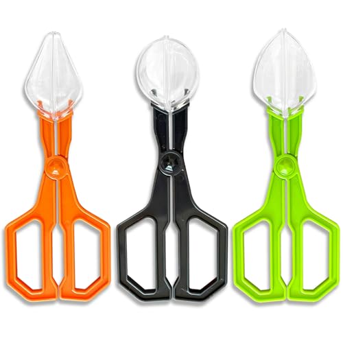 Romansk 3 Pack Reptile Feeding Clamp, Reptile Poop Scoop Reptile Feeding and Cleaning Tool for Gecko Lizard Bearded Dragon and Other Small Animals