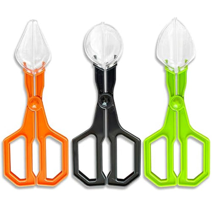 Romansk 3 Pack Reptile Feeding Clamp, Reptile Poop Scoop Reptile Feeding and Cleaning Tool for Gecko Lizard Bearded Dragon and Other Small Animals