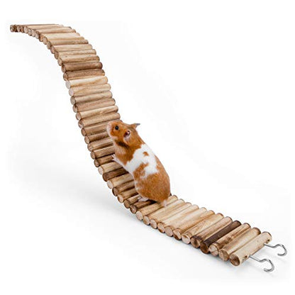 Niteangel Hamster Suspension Bridge Toy - Long Climbing Ladder for Dwarf Syrian Hamster Mice Mouse Gerbils and Other Small Animals (25.6L x 3.15W) - size: 25.6L x 3.15W