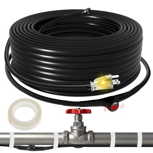 3ft 7w/ft Constant Wattage Pipe Heat Cable - CSA/ETL Certified, Energy-Saving for Metal & Water-Filled Plastic Pipes, Keeps Water Flowing at -40°F, 120V - style: 3 Feet