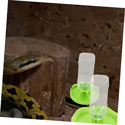 2sets Lizard Water and Food Basins Plastic Tortoise Water Feeders for Small Reptiles for Lizards Turtles and Other Crawling Pets