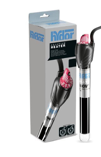 Hydor Theo Shatterproof Aquarium Heater, 100-Watt & Ideal For 14 To 26 Gallon Fish Tanks, 8.9-Inches Long - size: 100 Watt