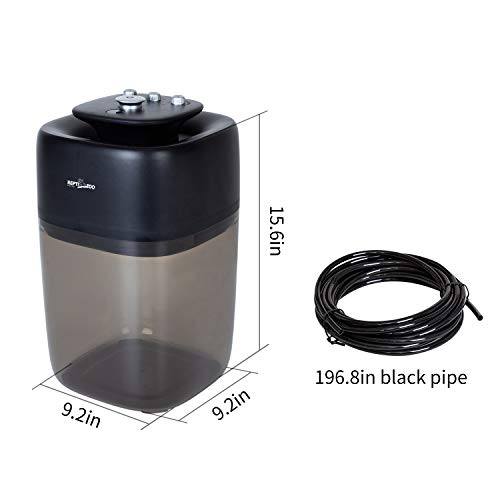 REPTI ZOO 10L Reptile Mister Fogger Terrariums Humidifier Extremly High Pressure Silent Pump Fog Machine Misting Rainforest Sprayer System Tank with 4PCS Nozzles for a Variety of Reptiles/Amphibians