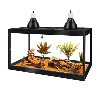 PROLEE Bearded Dragon Tank,30 Gallon Reptile Tank with Meatl Mesh Roof and Front Sliding Door, Lizard Tank,Spacious Reptile Enclosure for Snakes,Lguanas, Chameleons