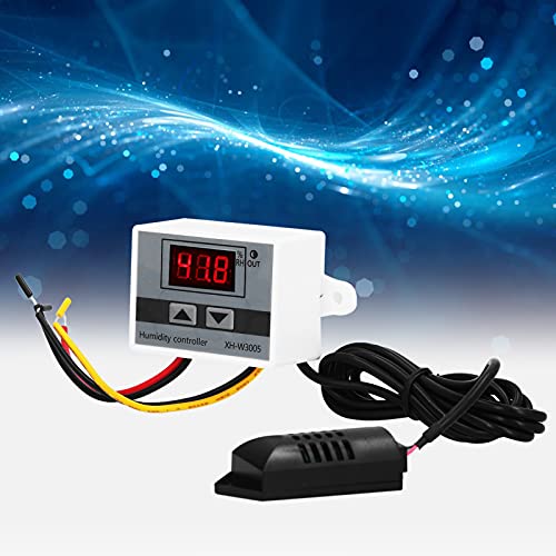 Hilitand Digital Humidity Controller LED Hygrometer Sensor DC24V 240W 10A with ABS Shell for Accurate Humidity Measurement and Direct Output