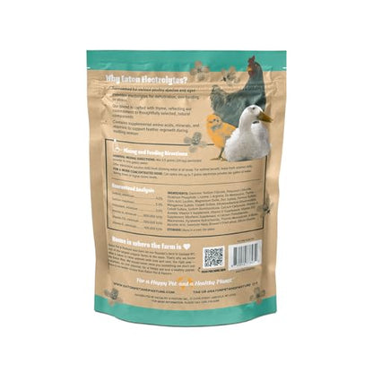 Eaton Pet & Pasture Poultry Electrolytes Powder for Chickens & Chicks – Hydration & Stress Support Supplement with Vitamins, Minerals & Amino Acids – Electrolyte Mix for Backyard Poultry Flocks