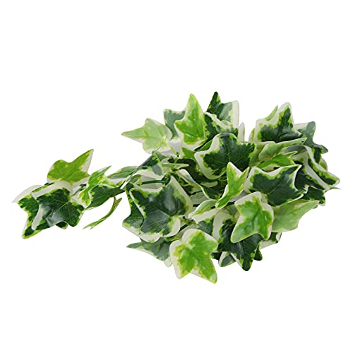 Artificial Reptile Plants Lifelike Hanging Plant with Suction Cup, Suitable for Most Reptiles, Easy to Attach to Fish Tanks (Leaf Vine)