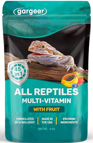 Gargeer 4oz Reptile Multi-Vitamin Supplement. Premium Ingredients, Rich with Organic Fruit, for Full Growth and Development Support. Boosted with Minerals and Amino Acids, Proudly Made in USA. Enjoy!