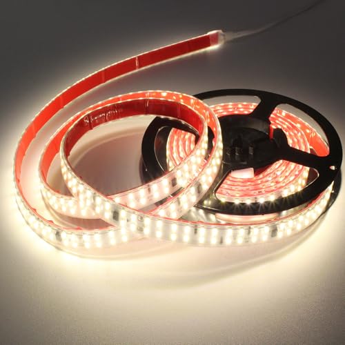 Outdoor LED Strip Lights 9.84ft AC 110V Cuttable LED Light Strip 240LEDs/m White Rope Lights 4000K Waterproof 3M Tape Light with Adhesive for Cabinet Kitchen Mirror Lights Living Room - color: White 4000K, size: 9.84ft