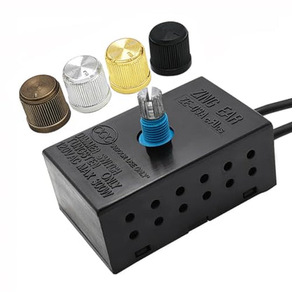 Table Lamp LED Dimmer Switch Kit Zing Ear ZE-03A 300W Max Inline Rheostat Variable Lamp Dimmer Switch with 4 Knobs - style: ZE-03A