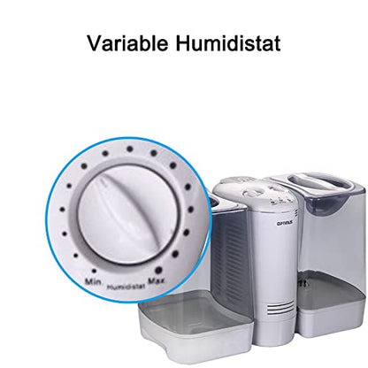 Optimus U-32030 3.5 Gallon Warm Mist Humidifier with Wicking Vapor System,White/Clear
