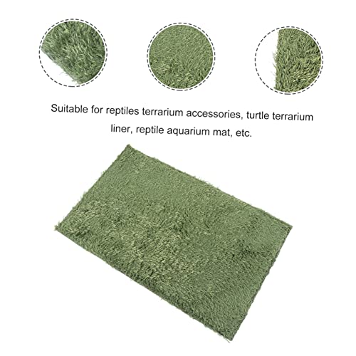 2pcs Turtle Terrarium Liner Reptile Carpet Mat Moss Bedding Soft Comfortable Washable Reusable Lizard Supplies