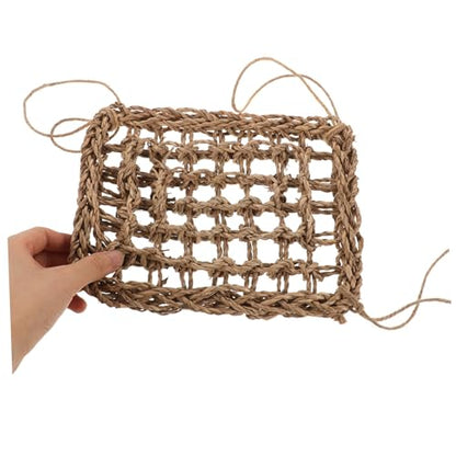 POPETPOP Lizard Hammock for Reptiles Woven Pet Rest Swing for Bearded Dragons Geckos Pets Durable Straw Materials Secure for Relaxation