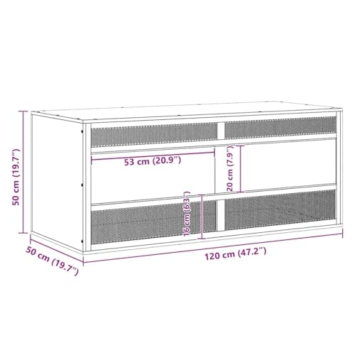 vidaXL Reptile Terrarium, Bearded Dragon Tank with Glass Double Doors, Snake Enclosure, Reptile Cage for Hamsters Hedgehog, Engineered Wood - size: 47.2" x 19.7" x 19.7"