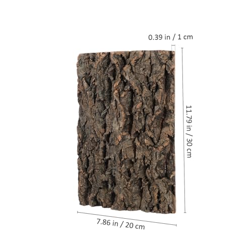 2 Pcs Natural Cork Bark Aquarium Decor for Fish Tank Background Reptile Climbing Surface Bearded Dragon Terrarium Ornament Tree Bark for Fish Garden Landscaping