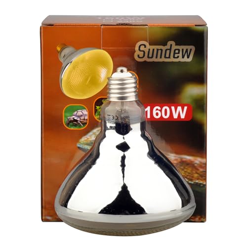 Sundew Mercury Vapor UVB Reptile Bulb 125W, PAR38 120V E26 – Coated Glass UVB Heat Lamp (125, Watts)