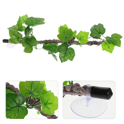 ARTIBETTER Artificial Reptile Vines Climbing Branch with Suction Cup Flexible Jungle Vine Terrarium Decoration for Snakes Chameleons and Amphibians Habitat