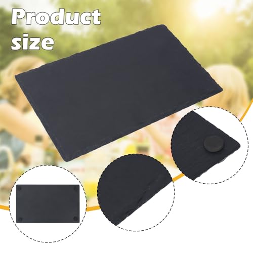 10 Pack 10 x 6 Inch Slate Cheese Boards, Black Rectangle Slate Charcuterie Boards, Natural Charcuterie Stone Plates for Parties, Gifts, and Special Events, Cheese, Sushi, Food. - size: 10 Pack 10 x 6 Inch