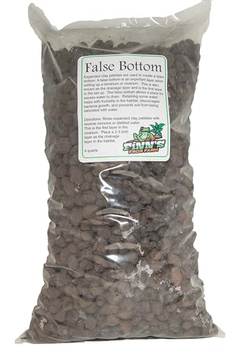 Finn's Frog Farm False Bottom Expanded Clay Pebbles - (1 Gallon), Brown