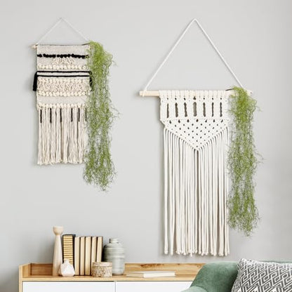 Giegxin Spanish Moss 41'' Fake Hanging Succulents Faux Moss Artificial Succulent Plants Vines Hanging Plants Swamp Decoration Potted Artificial Garland(Grayish Green,12 Pack) - color: Grayish Green