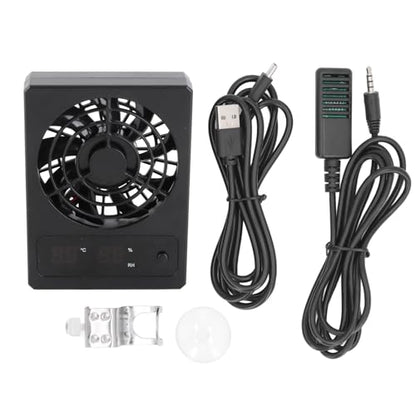 Reptile Tank Ventilation Fan, Quiet Cooling Dehumidifier with Hooks Mounting for Rainforest Terrarium Vivarium