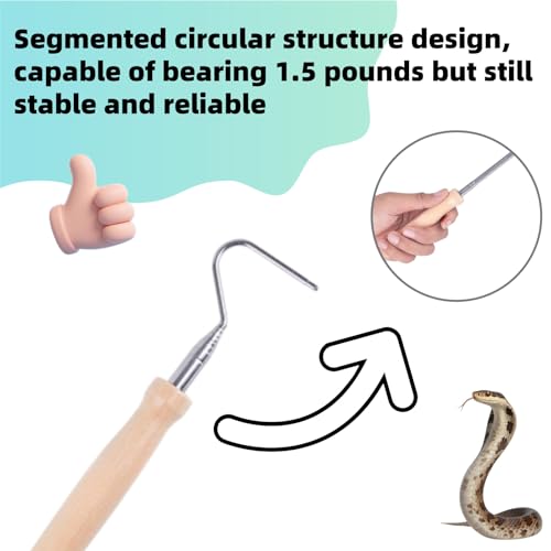 Retractable Hook Professional Telescopic Tool Adjustable Snake Hook for Herpetologists and Wildlife Experts