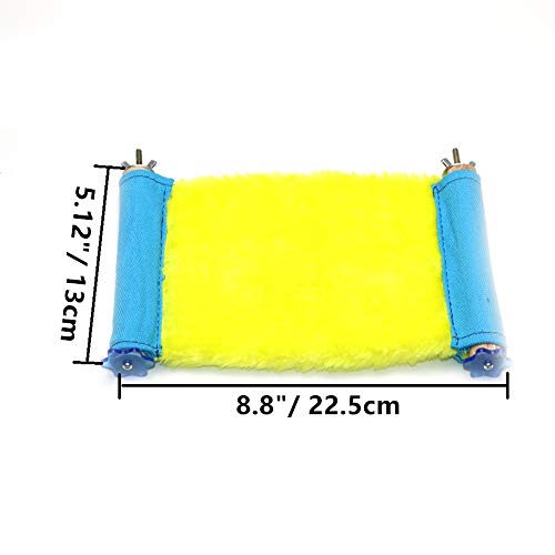 Bird Nest Bed Hammock Toy Hamster Warm Comfortable Hanging House Perch Stand for Parrot Parakeet Cockatiel African Grey Cockatoo Lovebird Conure Finch Chinchilla Rat Gerbil Cage Accessories (S) - size: S