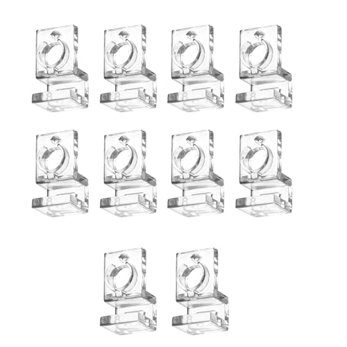 10 Pcs Aquarium Lid Clips, Clear Acrylic Fish Tank Holder Cover Clamps for Rimless Glass Top, Fishtanks Cover, Hoods Decor Fish Tank Accessories - color: Suitable for 8 mm