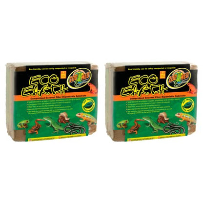 DBDPet Zoomed Eco Earth 3 Bricks Compressed Coconut Fiber Substrate (2 Pack) - Includes Attached Pro-Tip Guide… - size: 2 Pack