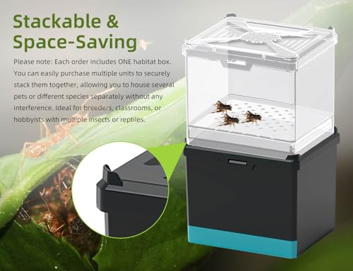 Cricket Keeper - Multi Purpose Insect Habitat for Crickets, Dubia Cockroaches, breadworms, and Silkworms, with Ventilation and Breathability (No Assembly Needed) (Transparent) - color: transparent