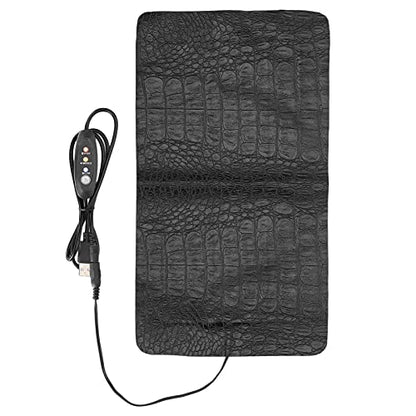 Aramox 108W Reptile Heat Mat PU Leather Reptile Heating Pad 3 Level Temperature Adjust 40cm USB Under Tank Heater for Lizards Snakes Turtles Small Pets (Large 24 Inch) - size: Large 24 Inch