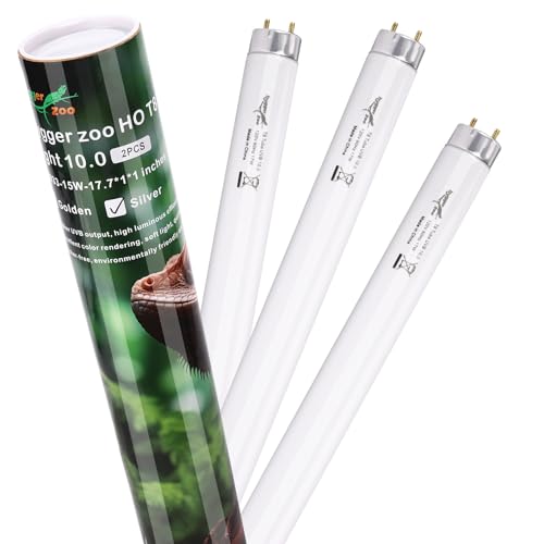 3-Pack UVB Reptile Light 10.0 Bulb 15W T8 Fluorescent Desert Lamp UVA for Bearded Dragon Tortoise Reptile & Amphibian - size: T8 15W 3PCS