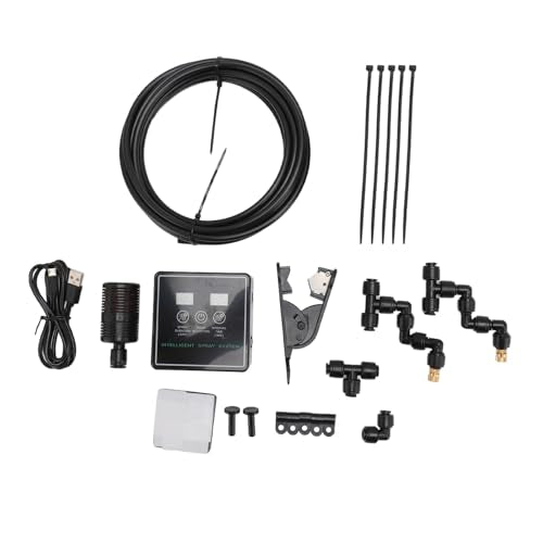 Reptile Misting System, Timer Mist Easy to Simulates Rainfall Automatic Misting System for Office (5m 2 Sprinkler Head)