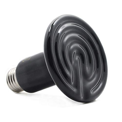 150W 2-Pack Ceramic Heat Lamp Bulb Infrared Reptile for Pet Coop Lizard Snake Turtle Aquarium No Light No Harm Emitted