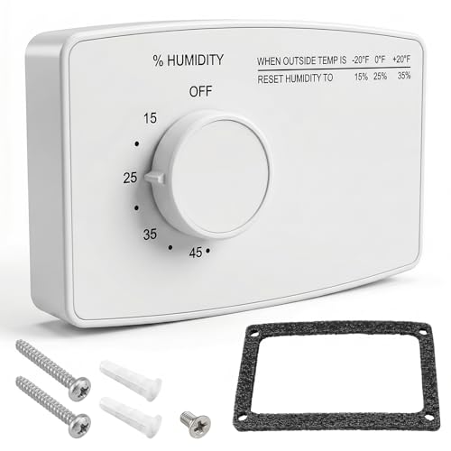 4655 24 VAC Control Switch Replacement for Manual Humidistat Humidifier Manual Water Saver Furnace Humidifier (White)