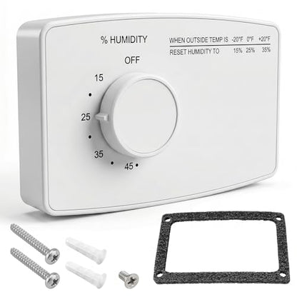 4655 24 VAC Control Switch Replacement for Manual Humidistat Humidifier Manual Water Saver Furnace Humidifier (White)
