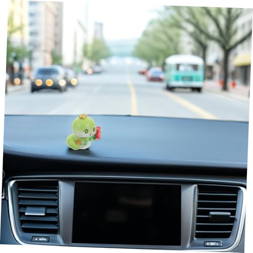CHILDWEET Mini Resin Snake Figurine for Car and Office Decor Feng Shui Zodiac Ornament Symbolizing Wealth and Easy to Clean Snake Sculpture for Desk and Home Use